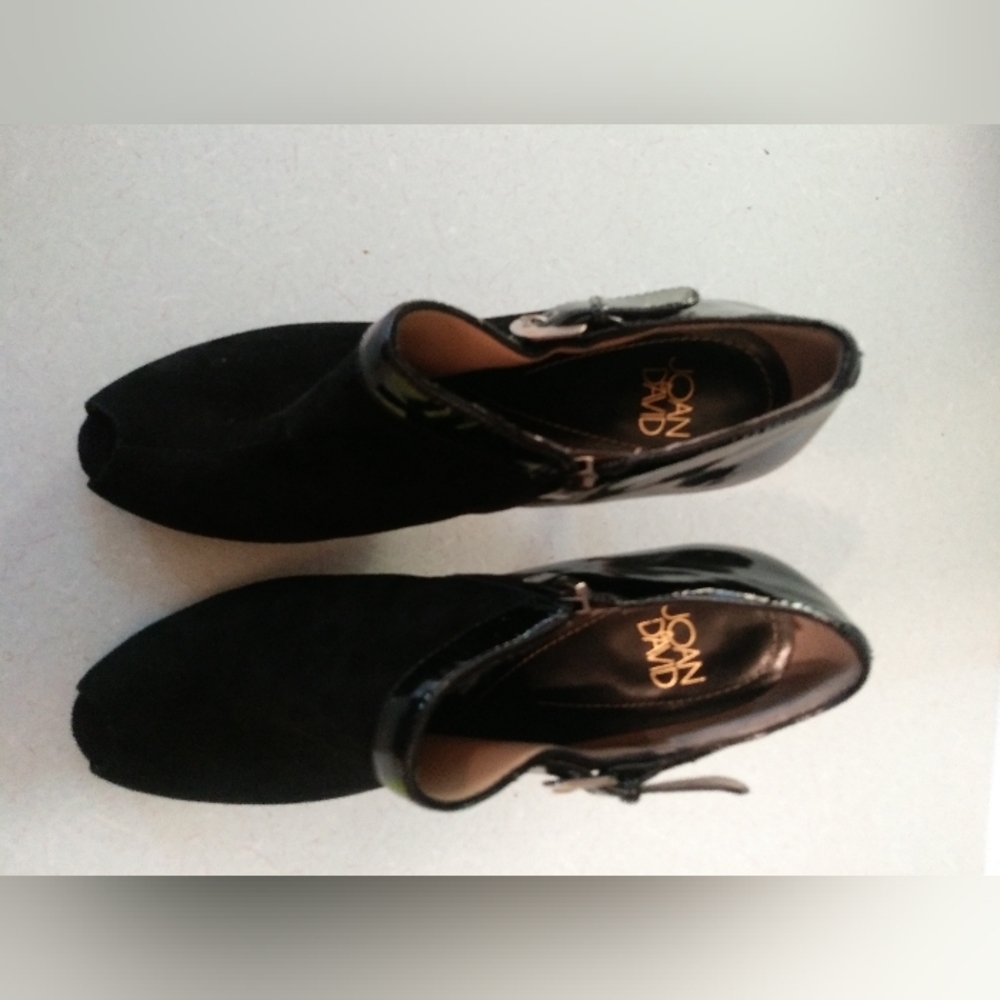 Joan and David peepbtoe shoe booties